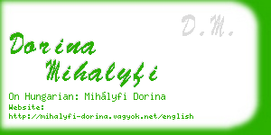 dorina mihalyfi business card