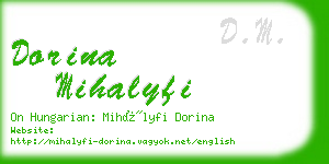 dorina mihalyfi business card